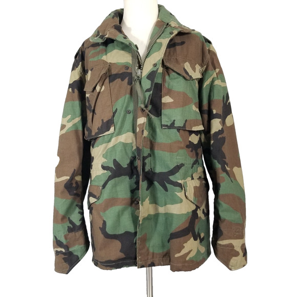 Centre Industries US Army A54 cold weather field coat men's Large Woodland camo - Picture 1 of 13